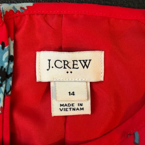 J. Crew Red Floral Midi Dress - Picture 4 of 12